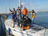  die Crew nach der Ankunft in Heiligenhafen